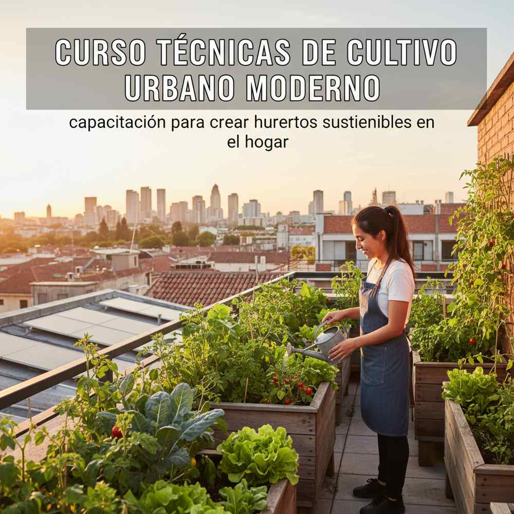 Curso Técnicas de Cultivo Urbano Moderno: capacitación para crear huertos sostenibles en el hogar