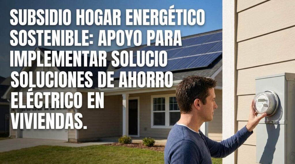 Subsidio Hogar Energético Sostenible: apoyo para implementar soluciones de ahorro eléctrico en viviendas